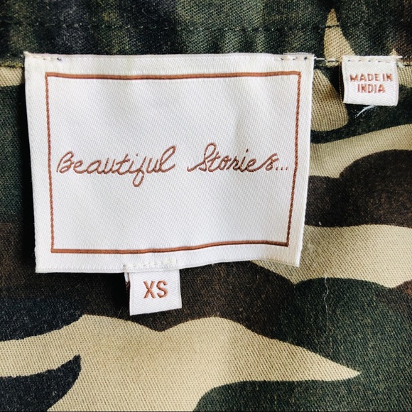 🎉HP🎉Beautiful Stories Embellished Camo Jacket, Sz XS - Picture 11 of 14